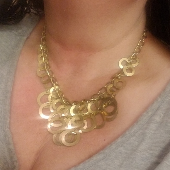 Vintage gold tone necklace PM 45A - Picture 6 of 6